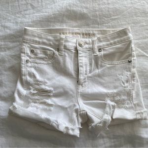 American Eagle White Jean Shorts